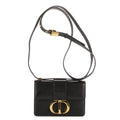 Dior Montaigne Black Calfskin Leather