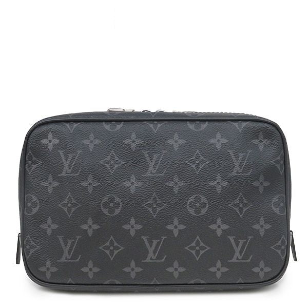 Louis Vuitton Pouch Trousse Toilette PM Monogram Eclipse Silver Clutch Second