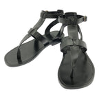 Celine Ankle Strap Flat Sandals 36 Black