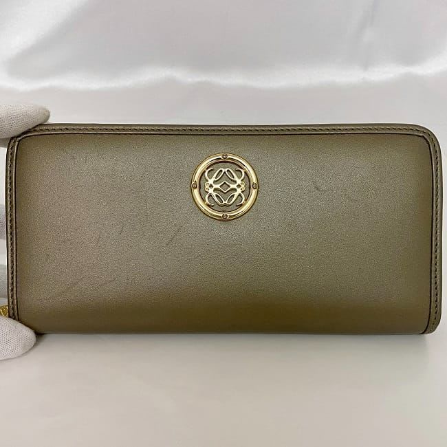 Loewe Round Zipper Long Wallet Brown — view 7
