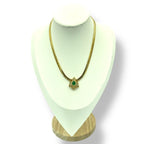 Dior Stone Necklace Gold Green — view 4