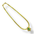 Dior Stone Necklace Gold Green