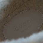 Gucci Houndstooth Leather Shearling Short Boots Black White 37 — view 9