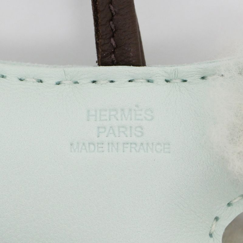 Hermes Buddy Charm Vert Pepper Mint Blue Series Bag — view 8