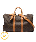 Louis Vuitton Boston Bag Crossbody Keepall Bandouliere 45 Monogram