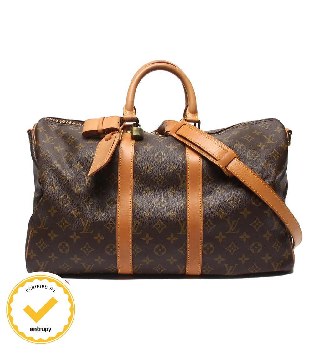 Louis Vuitton Boston Bag Crossbody Keepall Bandouliere 45 Monogram