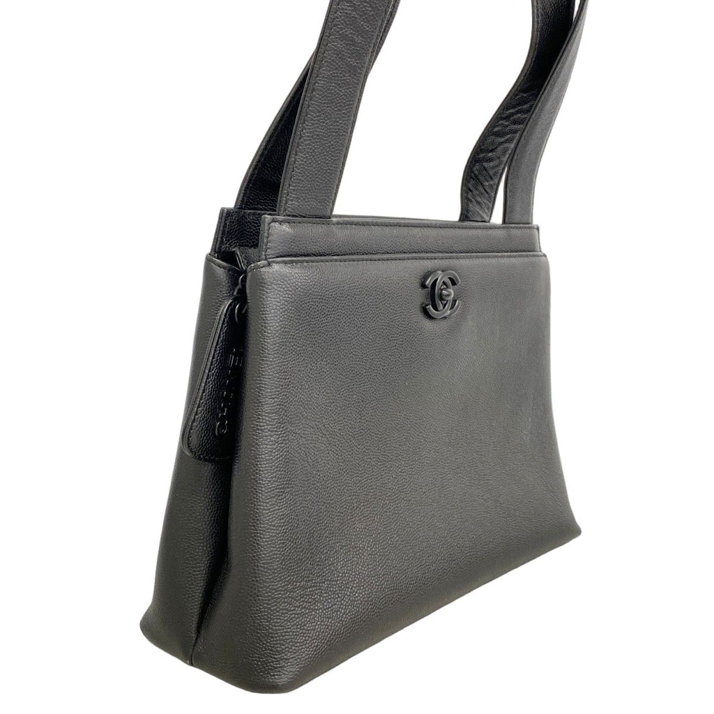 Chanel Handbag Caviar Leather Black Cles Dies — view 2