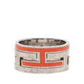 Hermes Moubouche Ring 54 Silver Orange