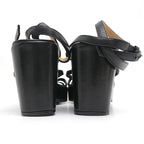 Hermes Echape Sandals 38.5 Black — view 3