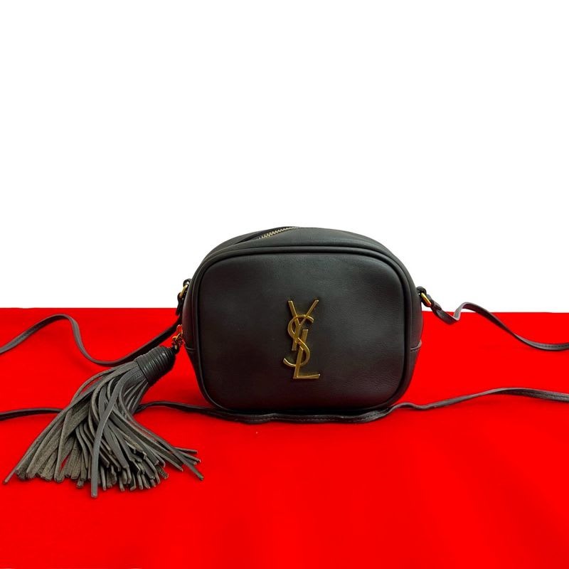 Saint Laurent Paris YSL Logo Hardware Tassel Leather Mini