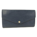 Louis Vuitton Long Foldable Wallet Portefeuille Sarah Epi in Indigo Blue