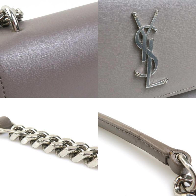 Saint Laurent Shoulder Gray Bag — view 9