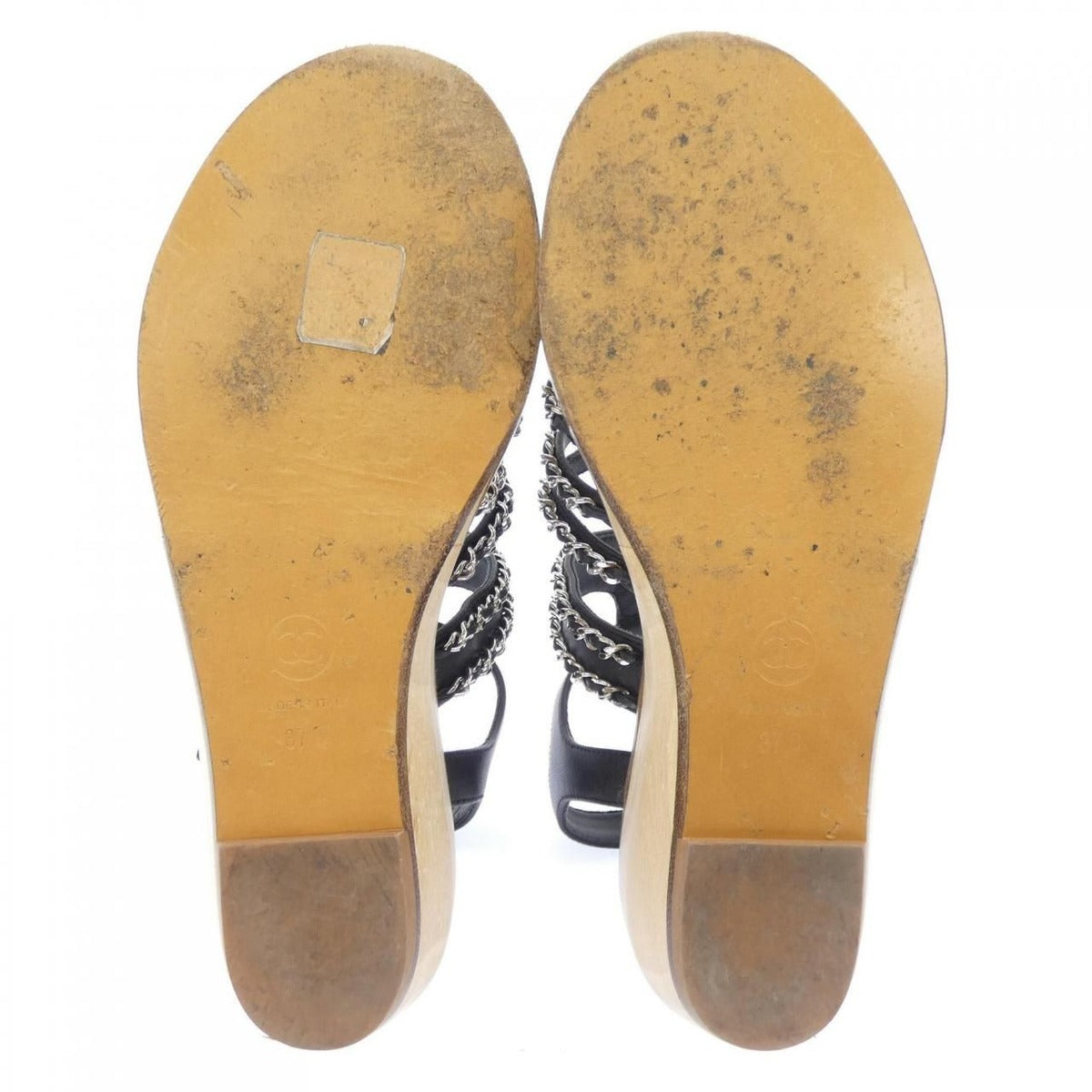 Chanel Sandals Lambskin Black — view 4