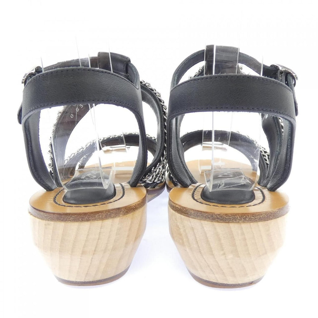 Chanel Sandals Lambskin Black — view 5