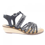 Chanel Sandals Lambskin Black