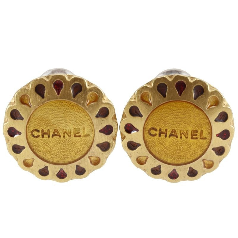 Chanel Flower Motif Gold Plated 99 a 7.5 g Earrings — view 2