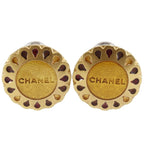 Chanel Flower Motif Gold Plated 99 a 7.5 g Earrings