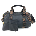 Fendi Shoulder Bag Logo Mini Nylon Black