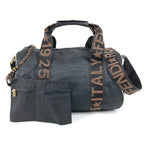 Fendi Shoulder Bag Logo Mini Nylon Black