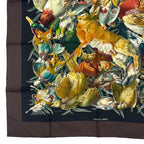 Hermes Scarf Carre 90 Gibiers Henri de Linares Hunting Birds and Beasts Brown — view 4