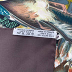 Hermes Scarf Carre 90 Gibiers Henri de Linares Hunting Birds and Beasts Brown — view 9