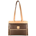 Celine Macadam Leather Brown Tote Gold