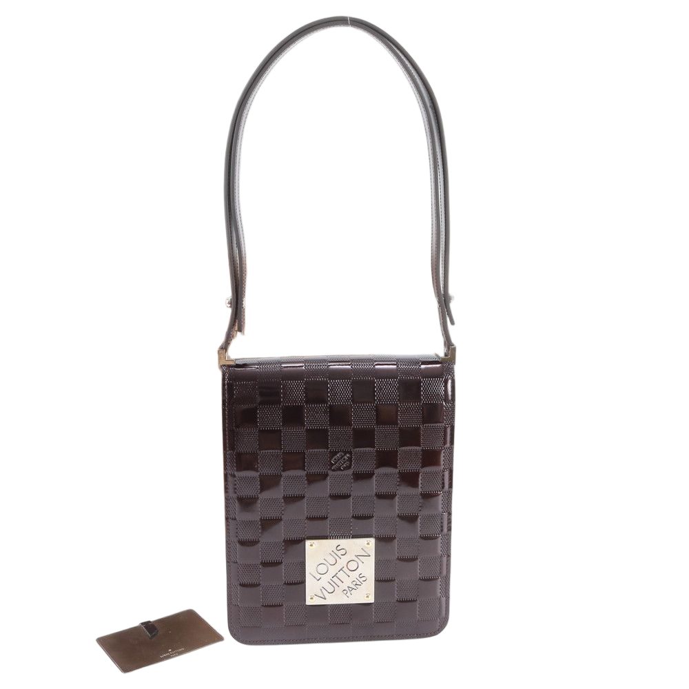 Louis Vuitton Damier Vernis Club Leather 2-Way Shoulder Bag Crossbody Hand