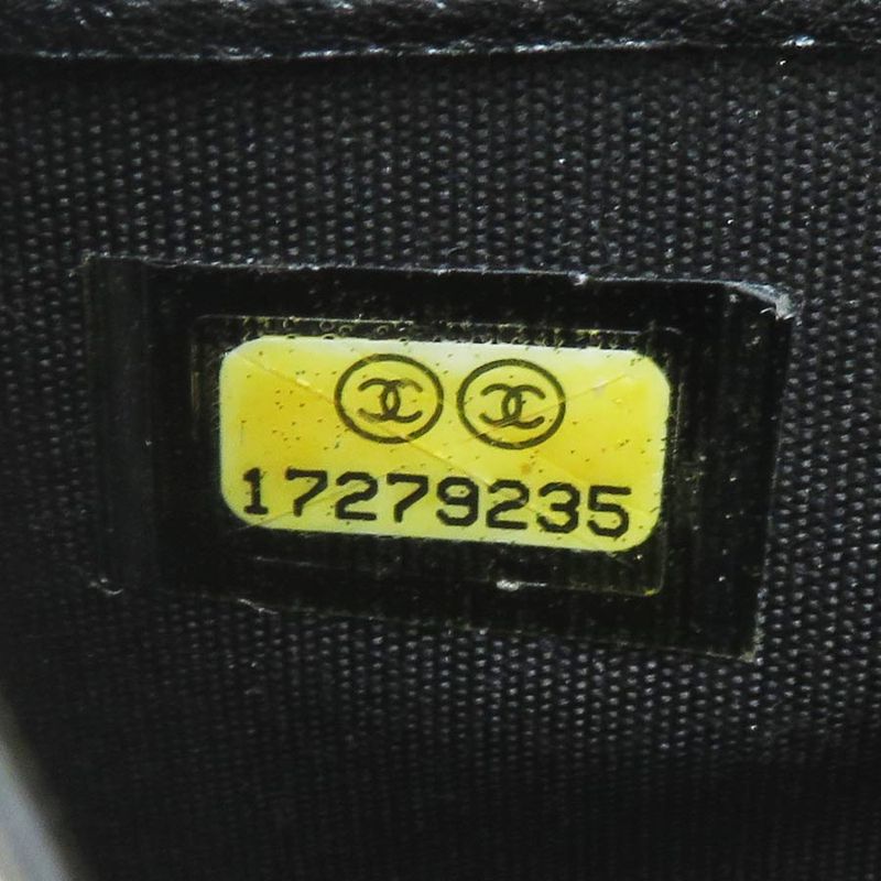 Chanel Bifold Long Caviar Black Wallet — view 7