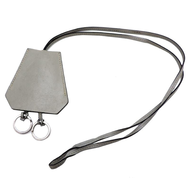 Hermes Shoulder Bag Leather Gray