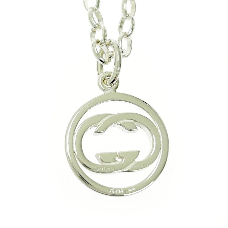 Gucci Silver Double G Necklace 15.0 925 Engraved — view 3
