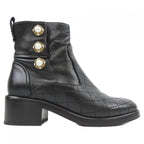 Chanel Boots Lambskin Black