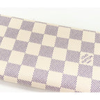 Louis Vuitton Round Zipper Long Wallet With Change Pocket Damier Azur Portefeui — view 4