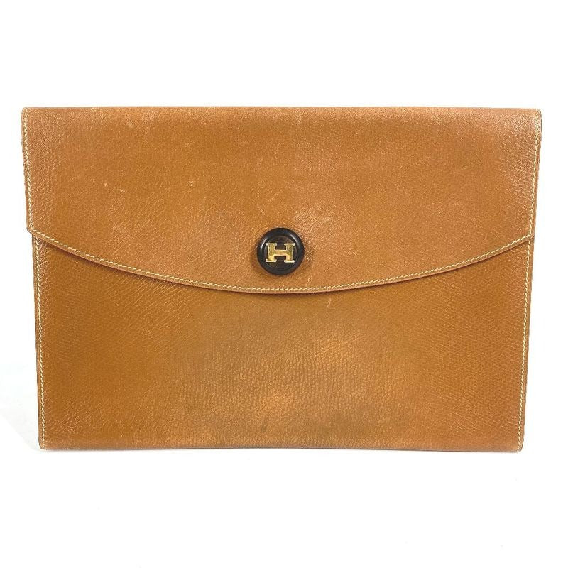 Hermes Second Bag Pochette Rio Leather Brown