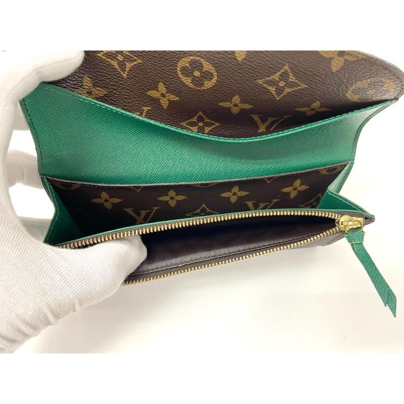 Louis Vuitton Monogram Portefeuille Emilie Zipper Long Wallet Brown — view 9