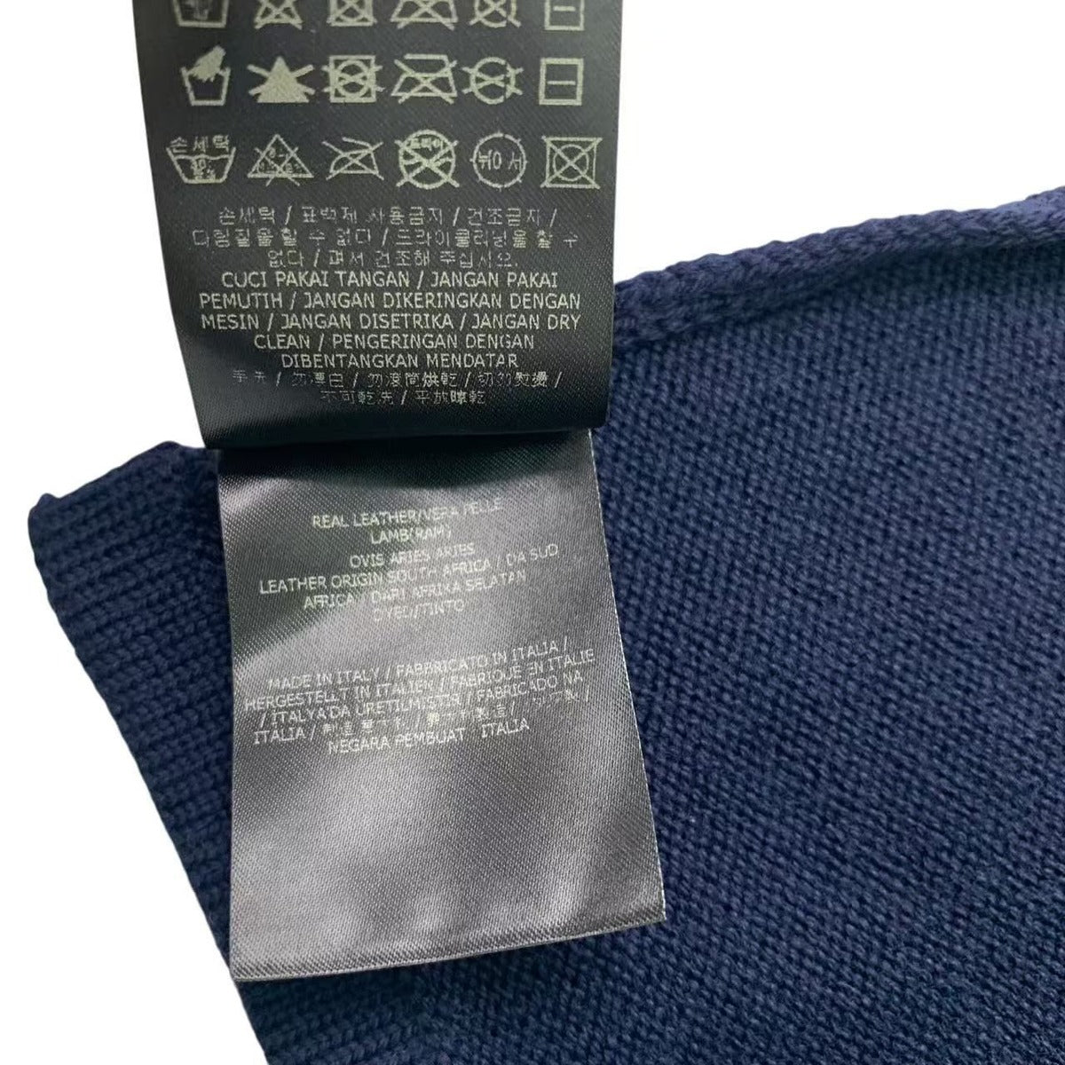 Fendi Muffler Wool Navy Mon Star Scarf — view 5
