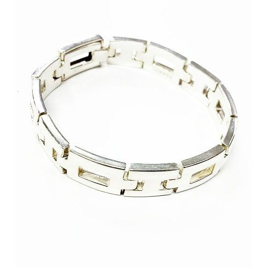 Hermes Cles Bracelet Silver Vintage Aa