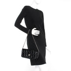 Chanel Patent Leather East West Chocolate Bar Flap Bag Black Purse