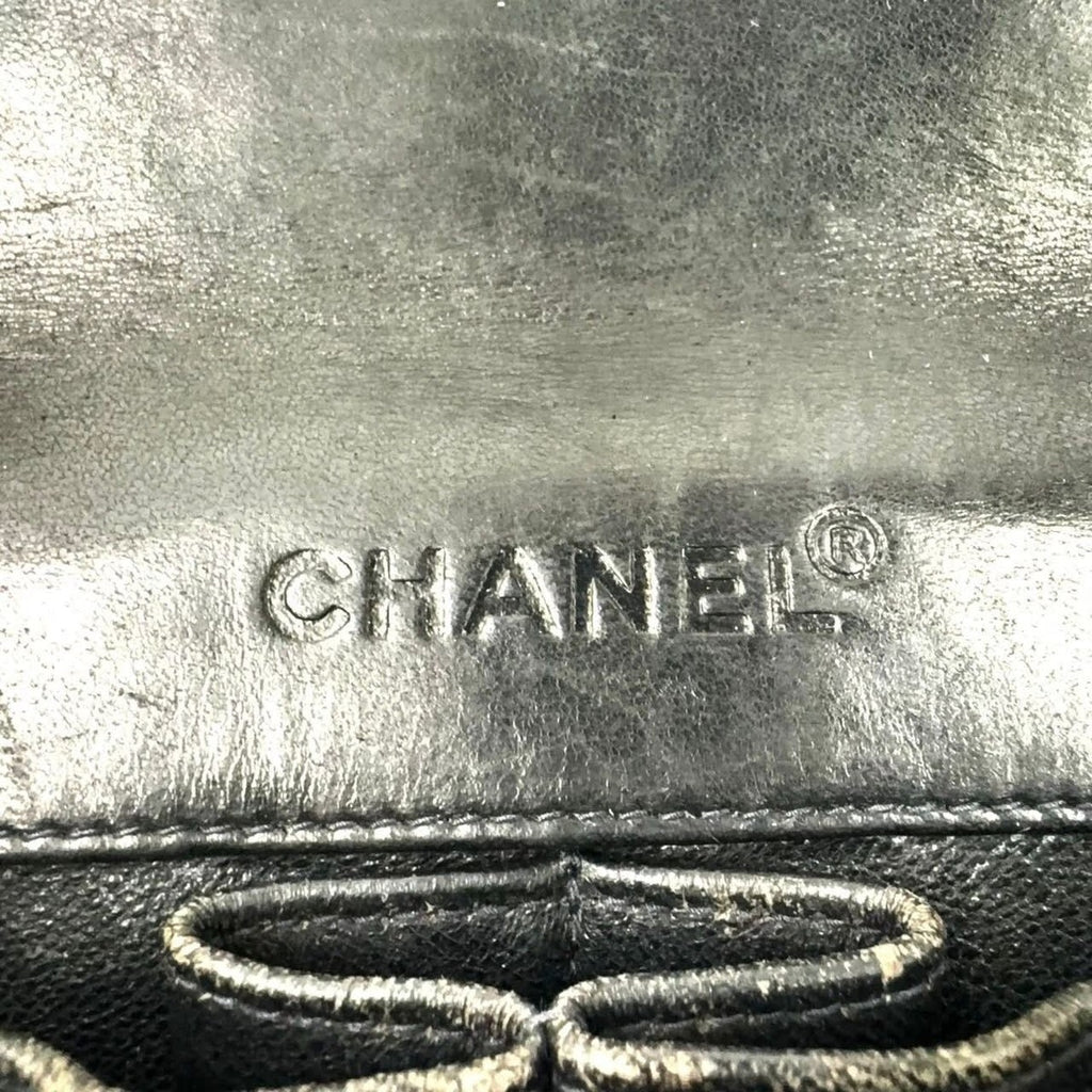 Chanel Patent Leather East West Chocolate Bar Flap Bag Black Purse