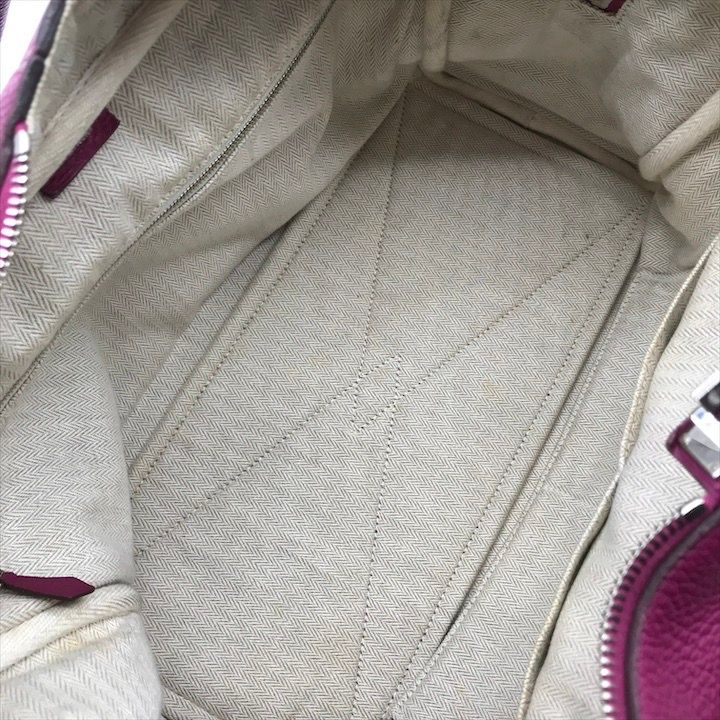 Hermes Victoria 35 Taurillon Clemence Leather Hand Boston Bag Purple Ladie — view 7