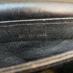 Gucci Vintage Handbag Clutch Pouch Leather Black Travel Business — view 5