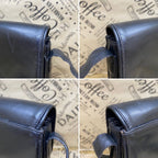 Gucci Vintage Handbag Clutch Pouch Leather Black Travel Business — view 7