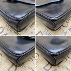 Gucci Vintage Handbag Clutch Pouch Leather Black Travel Business — view 8