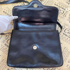 Gucci Vintage Handbag Clutch Pouch Leather Black Travel Business — view 9