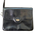 Gucci Vintage Handbag Clutch Pouch Leather Black Travel Business