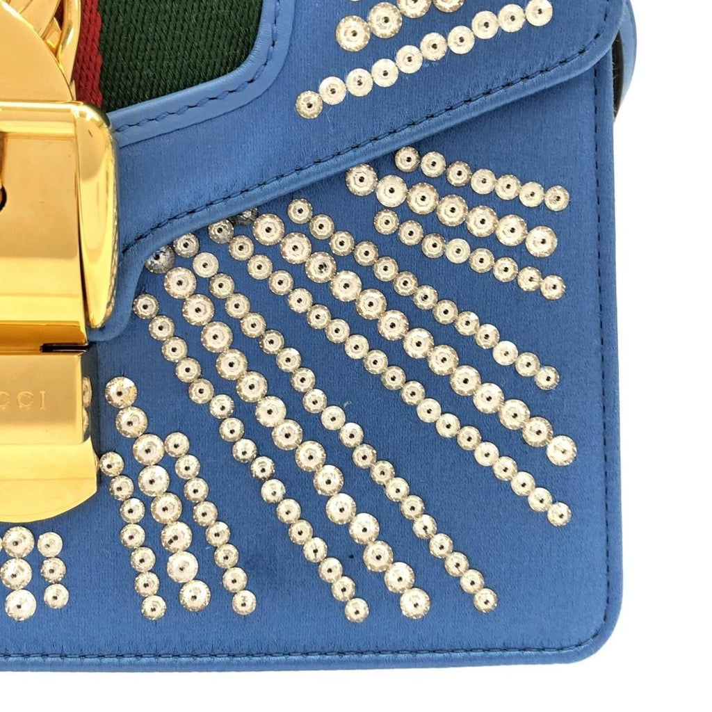 Gucci Sylvie Bag Handbag Blue — view 6