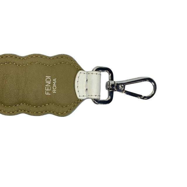 Fendi Strap You Shoulder Small Studded Leather Brown White Pink — view 4