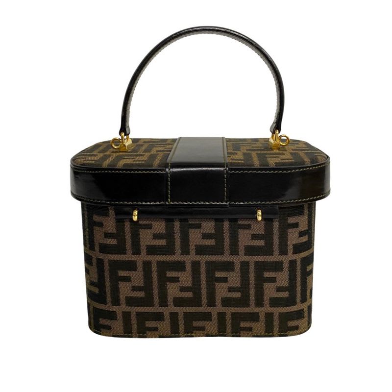 Fendi Zucca Pattern Logo Leather Canvas 2-Way