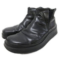Prada Side Gore Boots Square Toe Thick Sole Leather 5.5 Black