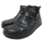 Prada Side Gore Boots Square Toe Thick Sole Leather 5.5 Black