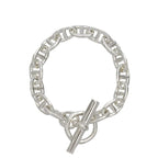 Hermes Bracelet Chaine D'ancre MM 15 Frames Silver Ag
